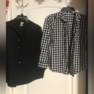 Arizona & faded glory 2 ThereaboutsBoys' Long Sleeve ButtonDown Shirt size 10/12